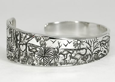 Silver Bangle Left