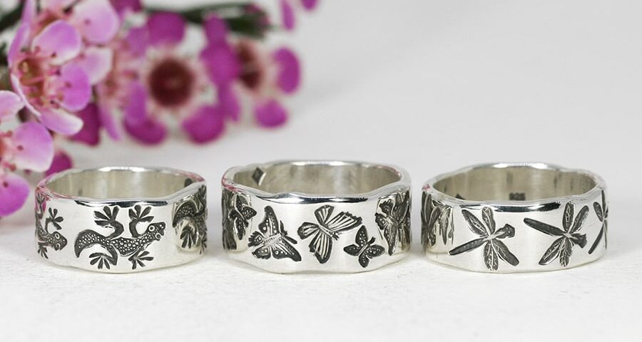 Sterling Silver Rings, Australian Flora & Fauna designs