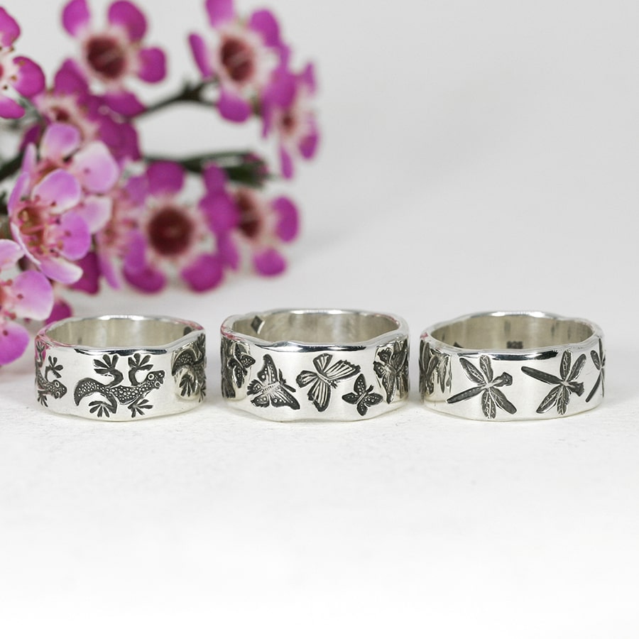 Sterling Silver Rings, Australian Flora & Fauna designs