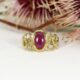 'Ruby Swirl' 18ct Yellow Gold Ring set with a 2.58ct Burma Ruby