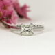 'One and Only', 18ct White Gold Ring set with a 1.1ct Princess Cut Diamond