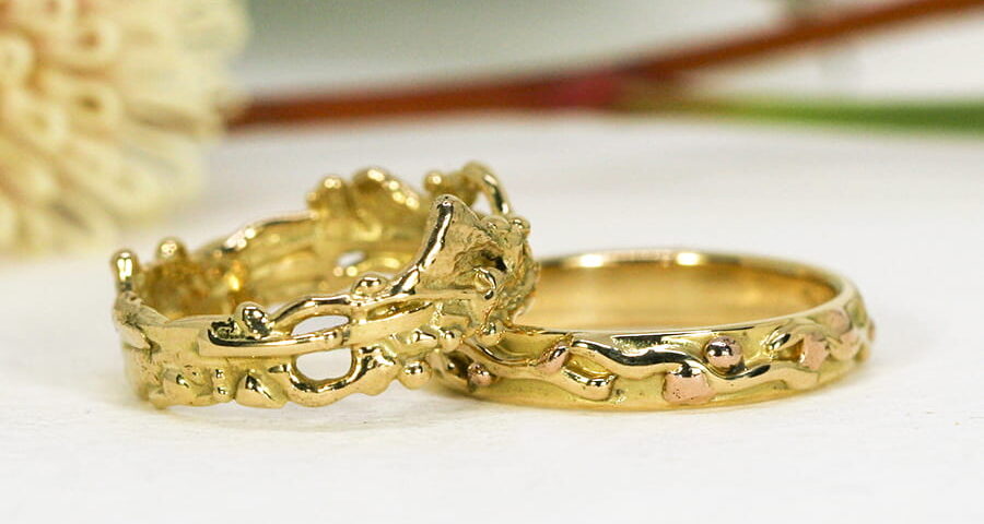Fused 18ct Gold Bands