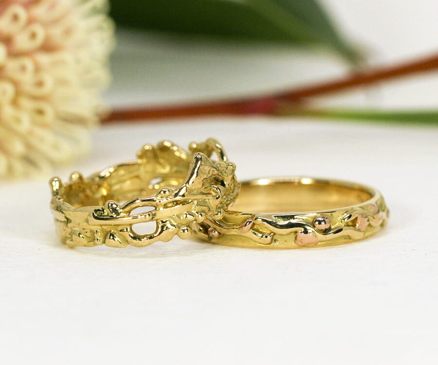 Fused 18ct Gold Bands