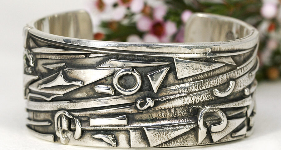11. 'Heavy Metals', fused sterling silver cuff
