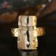 12. 18ct Yellow gold and Diamond Ned Kelly ring