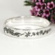 13. 'Something Beautiful', Sterling Silver bangle with Cross Peen finish