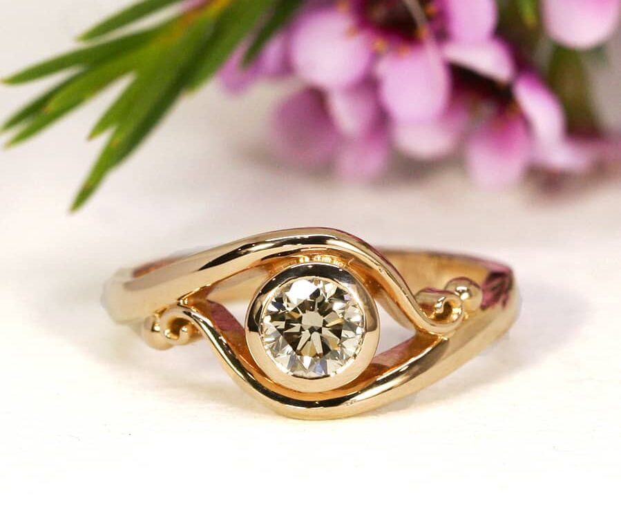 14. 'Rose Delight', 18ct Rose Gold, set with 0.6ct Diamond