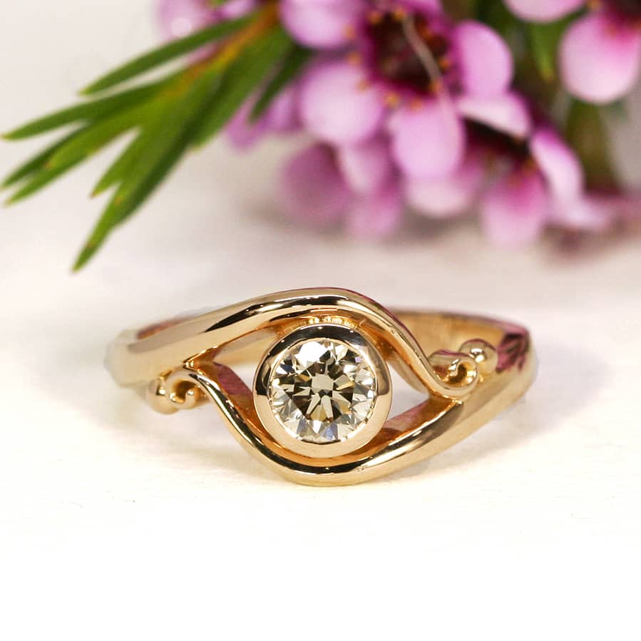 14. 'Rose Delight', 18ct Rose Gold, set with 0.6ct Diamond