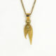 18ct yellow gold gumnut and leaves