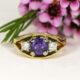 24. 'Lavender Dream', 18ct Yellow and White Gold, set with 1.53ct Purple Sapphire, Diamonds totalling 0.41cts