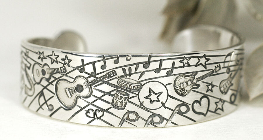 Everything Musical, stamped and hand engraved