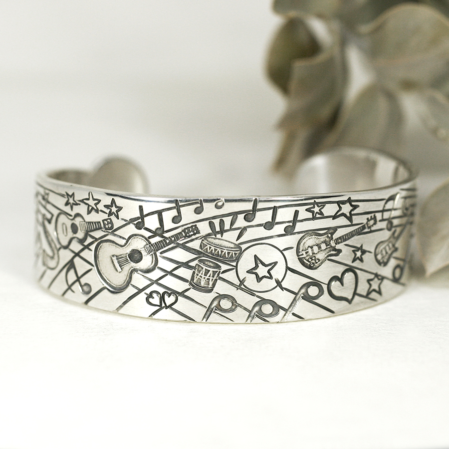 Everything Musical, stamped and hand engraved