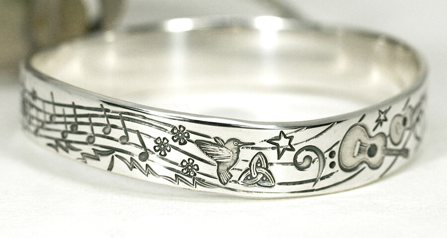 Marvellous Music, stamped and hand engraved