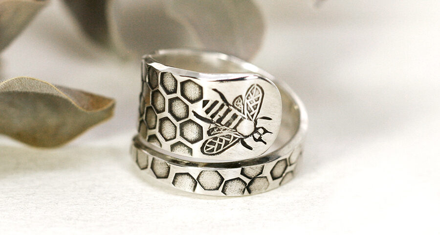 bee-spiral-honeycomb-sterling-silver-ring-john-miller-design