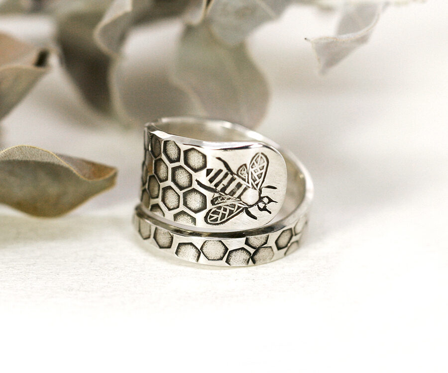 bee-spiral-honeycomb-sterling-silver-ring-john-miller-design