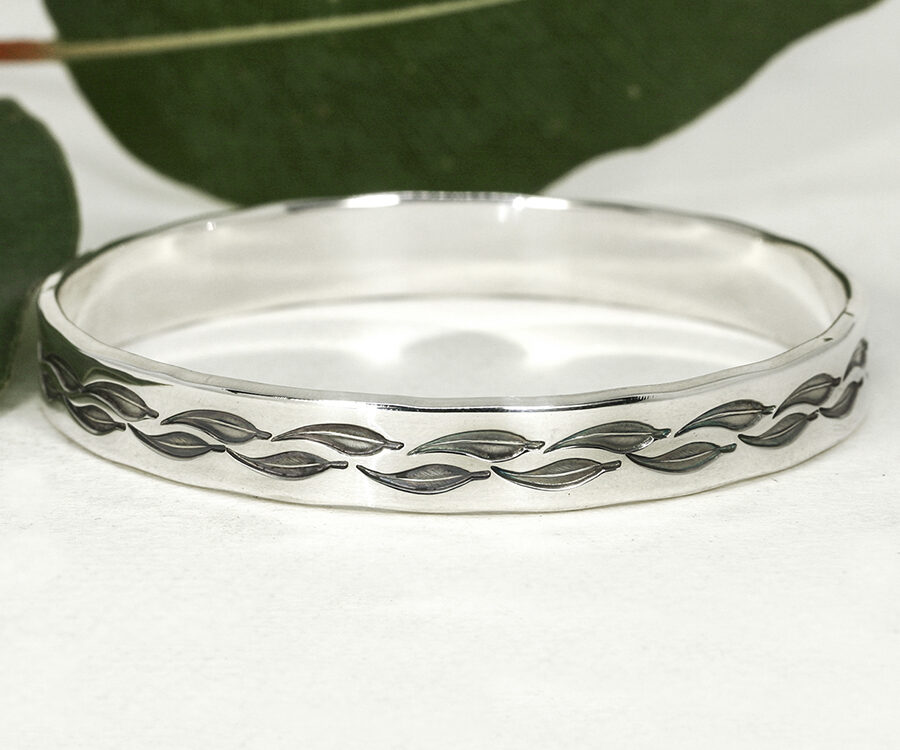 Simply Gumleaves sterling silver handcrafted bangle