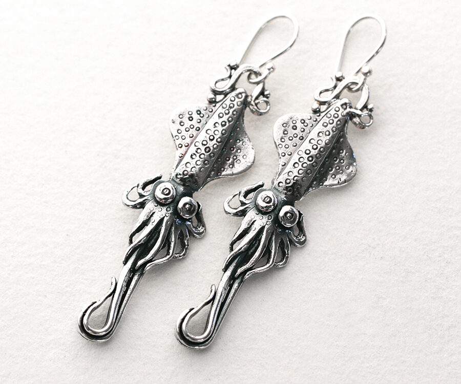 sterling-silver-fused-earrings-squid-john-miller-design