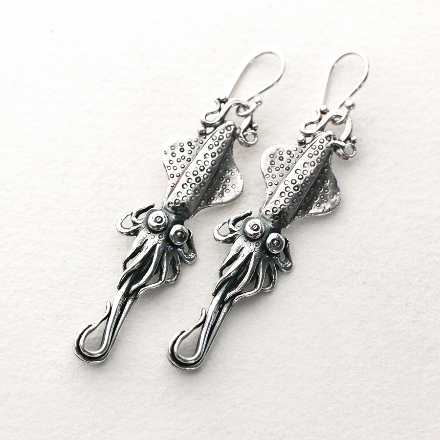 sterling-silver-fused-earrings-squid-john-miller-design