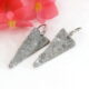 18ct white gold handcrafted drop earrings featuring Wrens on a Gerladton wax branch