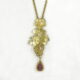 'A Very Fine Drop' 18ct yellow gold pendant 1.2ct Burma Ruby 3 diamonds
