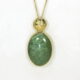 'Rainforest' Natural Tibetan Turquoise 18ct yellow gold pendant handcrafted