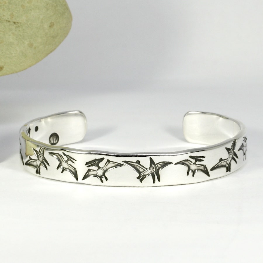 Ptero Territory sterling silver pterodactyl cuff