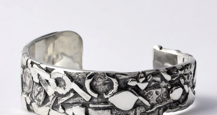 "City Music" sterling silver fused tapered cuff