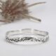 "Dolphin Wave" sterling silver wave profile bangle
