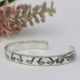 "Garden Gathering" sterling silver cuff with Wrens and Gumleaves