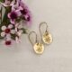 18ct gold Geraldton Wax flower small circle earrings john miller design