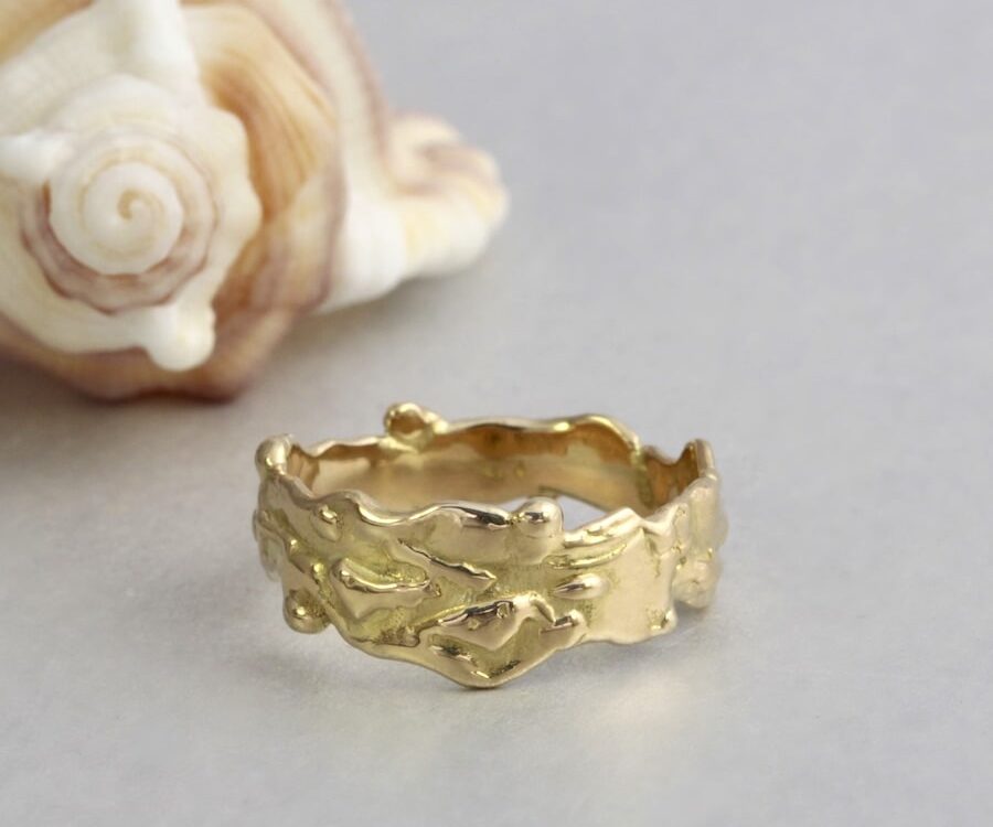 'Coastal Splash' 18ct gold fused ring john miller design