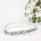 'Garden Path' sterling silver bangle with a wave profile john miller design