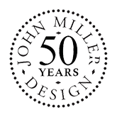 John Miller Design 50 Year Celebration Logo