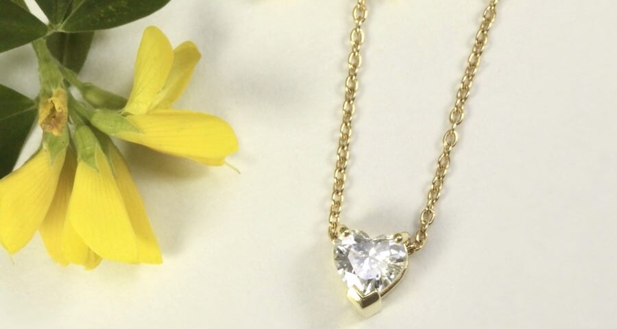 'Lovestruck' 18ct Gold 0.61ct GSI Heart Shaped Diamond Pendant