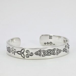 A Celtic Link Sterling Silver Cuff