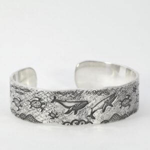 Awesome Ocean Sterling Silver Cuff