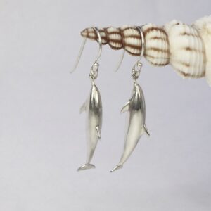 Dolphin Sterling Silver French Hook Earrings