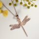 Dragonfly 18ct Rose Gold Pendant