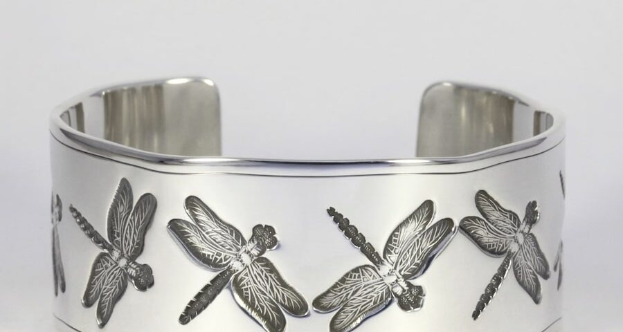 Dragonfly Summer Sterling Silver Cuff