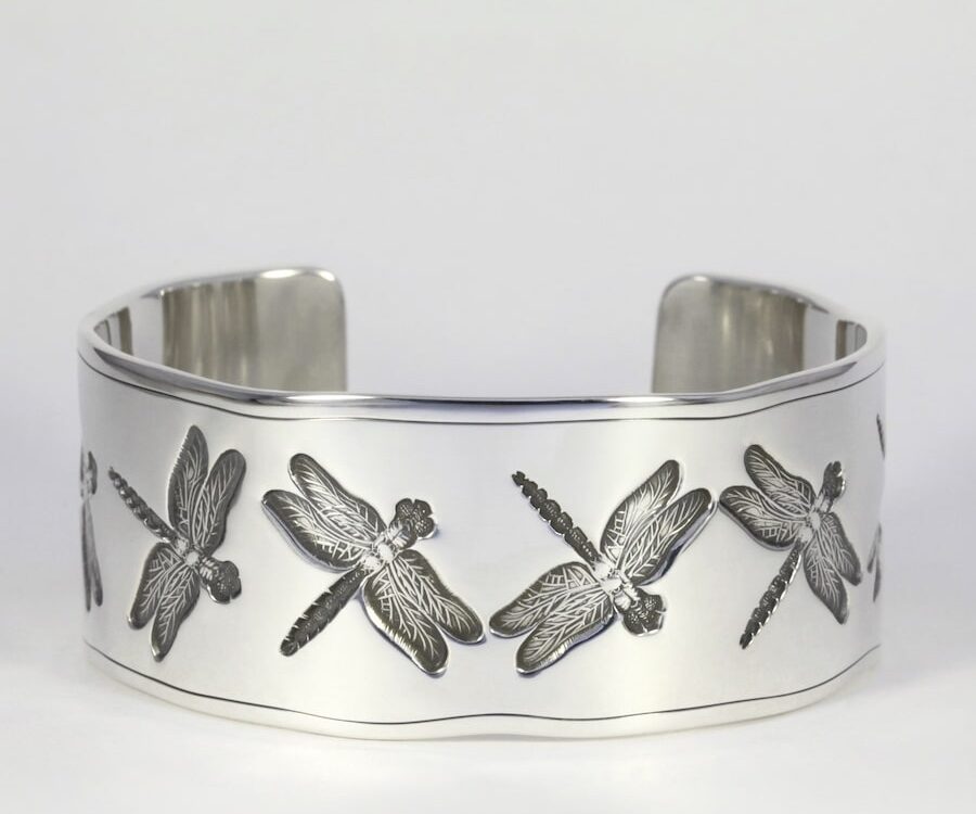 Dragonfly Summer Sterling Silver Cuff