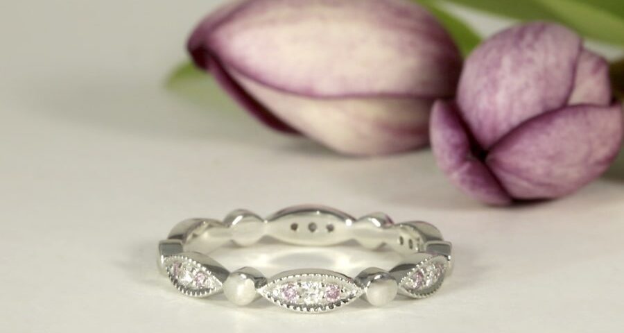 Duchess Platinum Ping White Diamond Ring