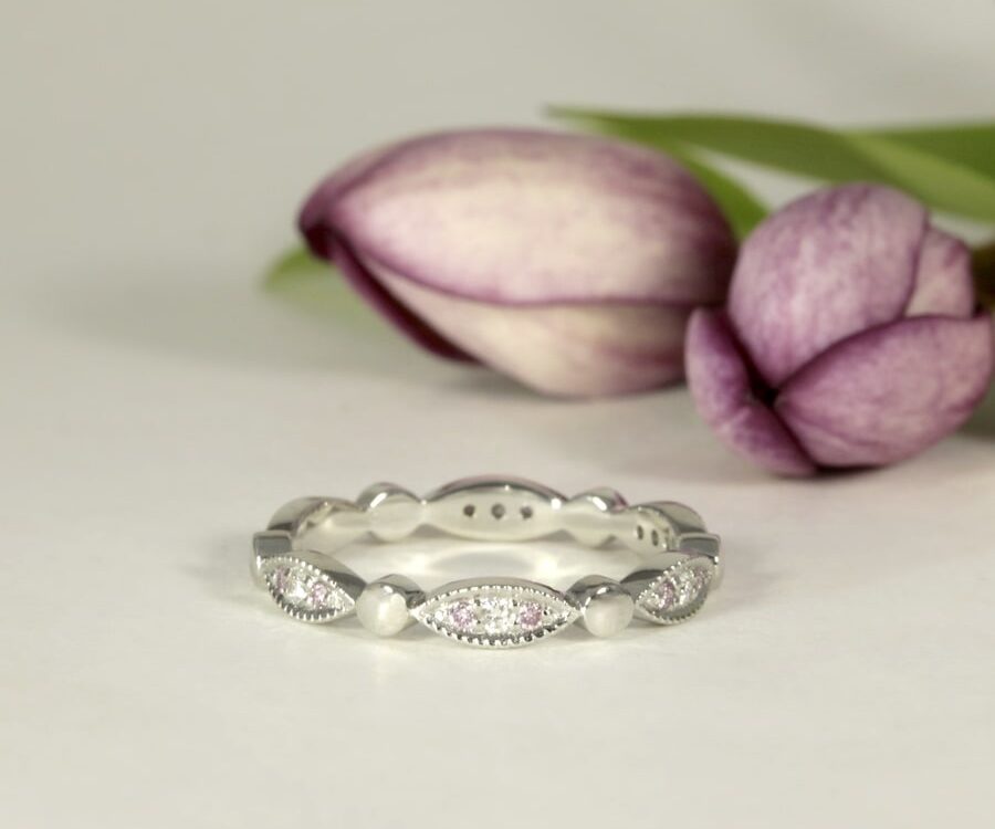 Duchess Platinum Ping White Diamond Ring
