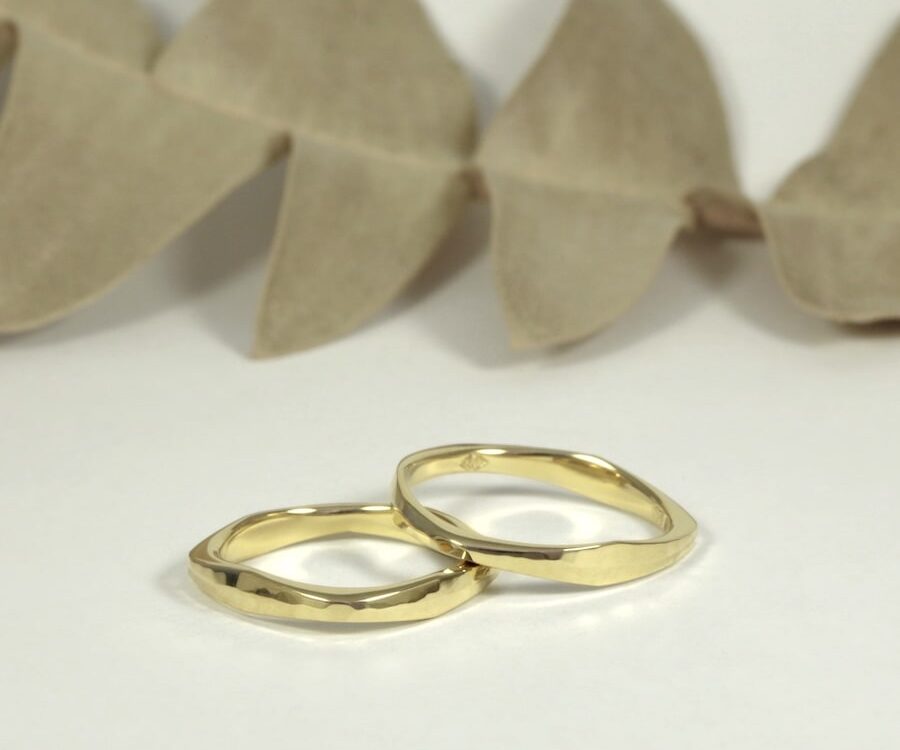 Forged 18ct Yellow Gold Rings