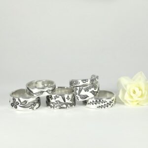 Garden Spirals Sterling Silver Ring