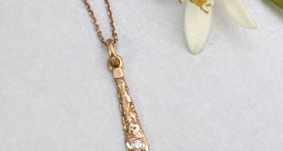 Gemenid 18ct Rose Gold Diamond Pendant