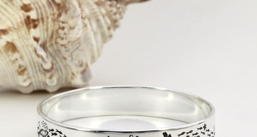 Seal Play Sterling Silver Bangle