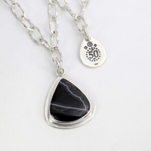 Stormy Monday Black Onyx Sterling Silver Pendant