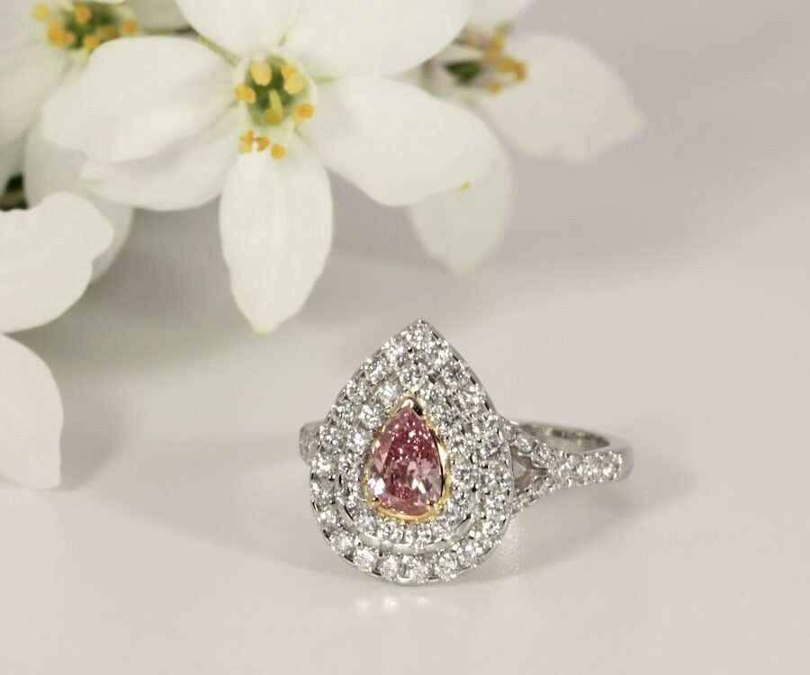 Devotion Platinum Rose Gold 0.42ct Pink Diamond Ring