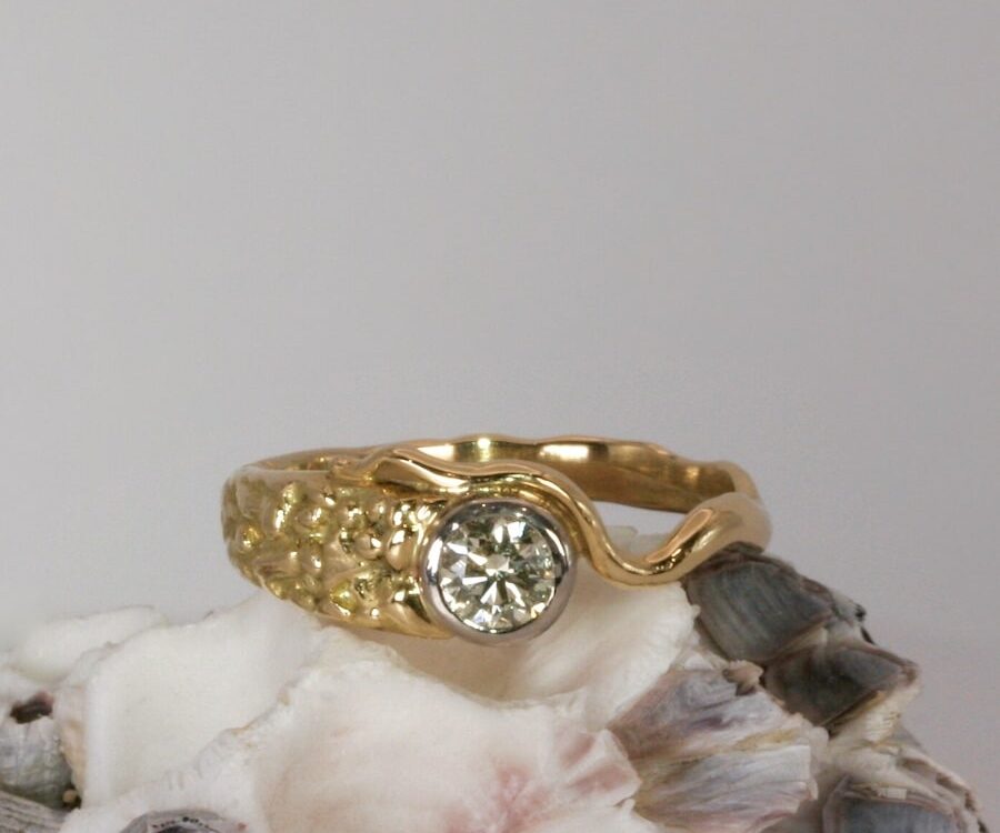 Argyle Fire: 18ct Yellow Gold Fused Design Ring